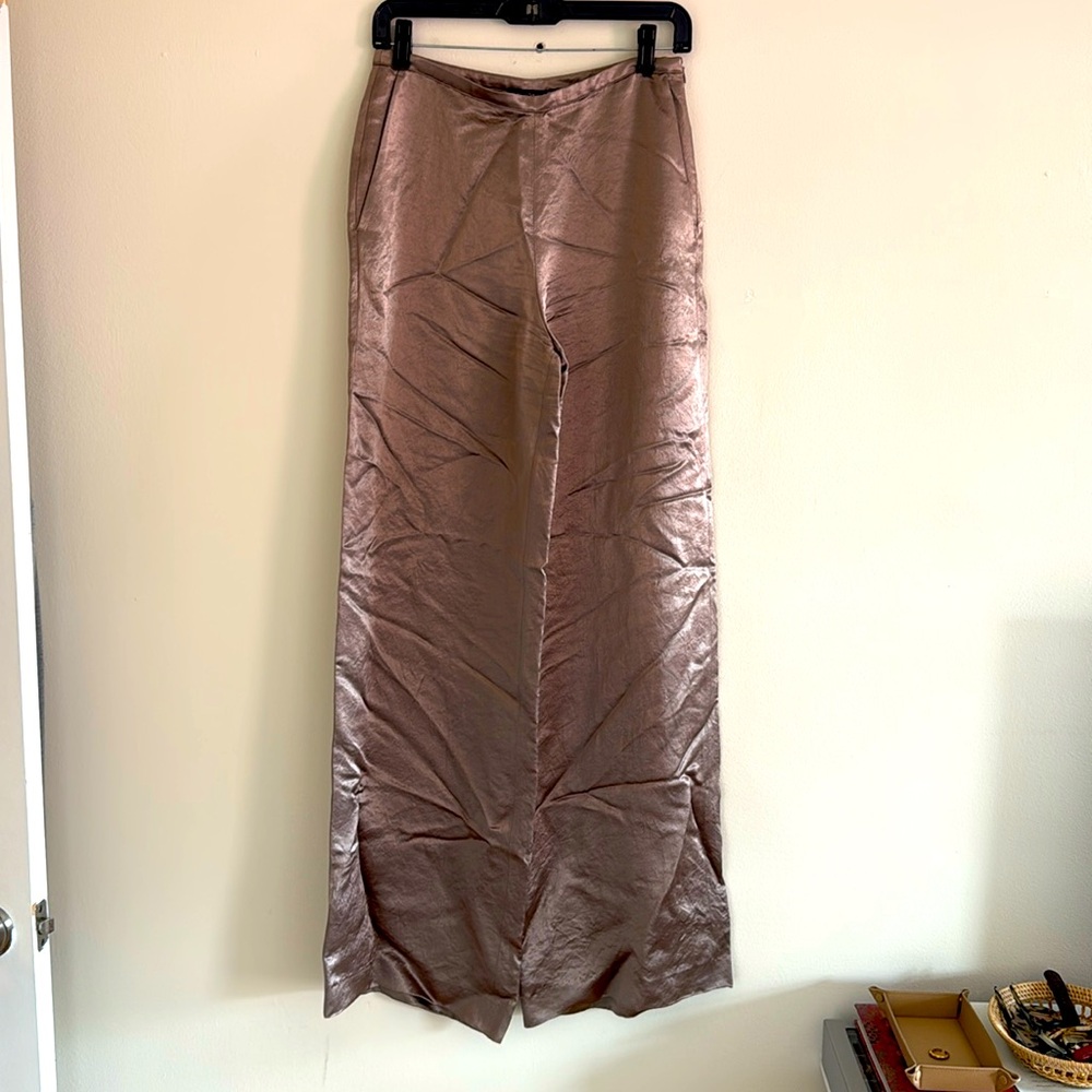 Massimo Dutti Satin Flowing Trousers